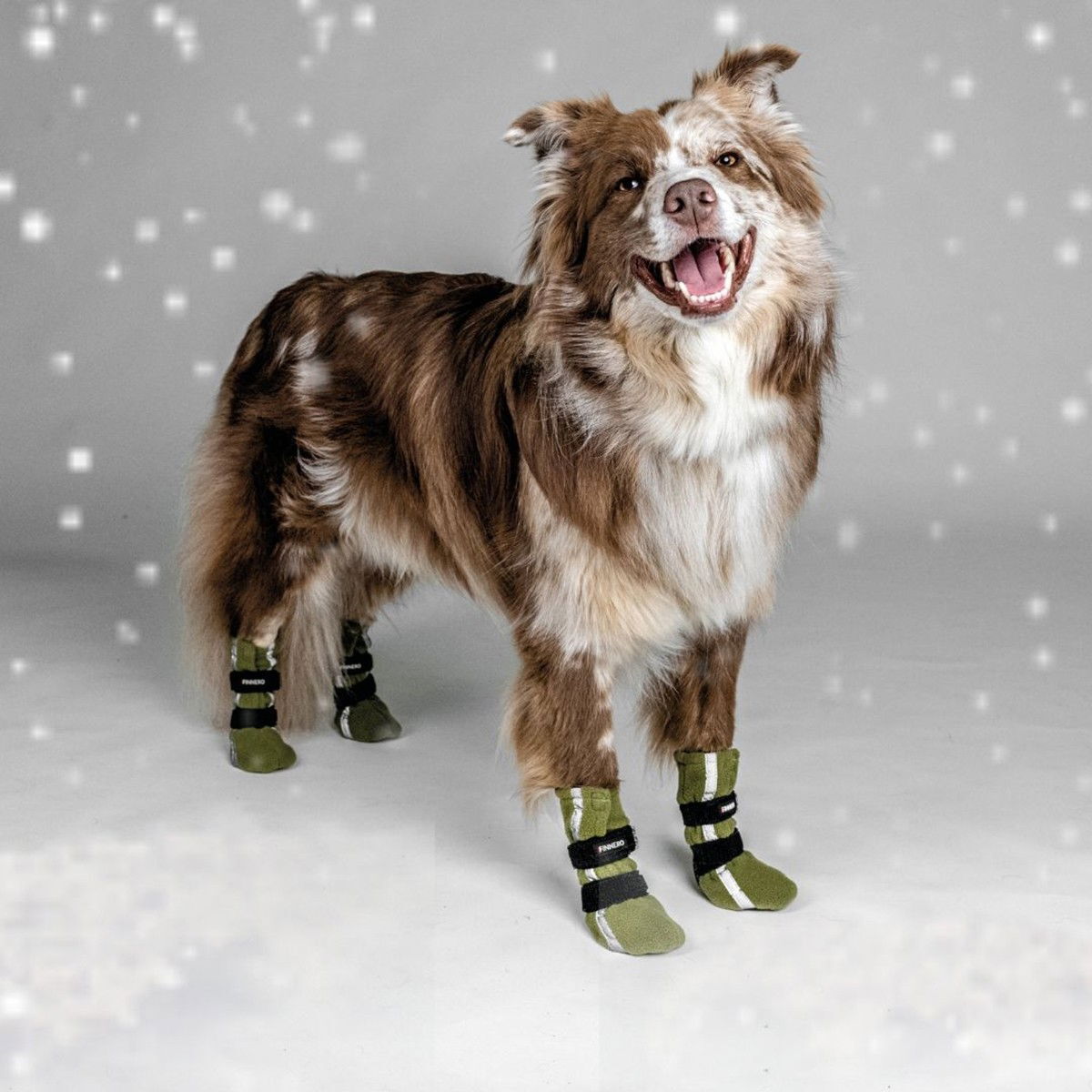 HALLA Reflective Soft Booties, green