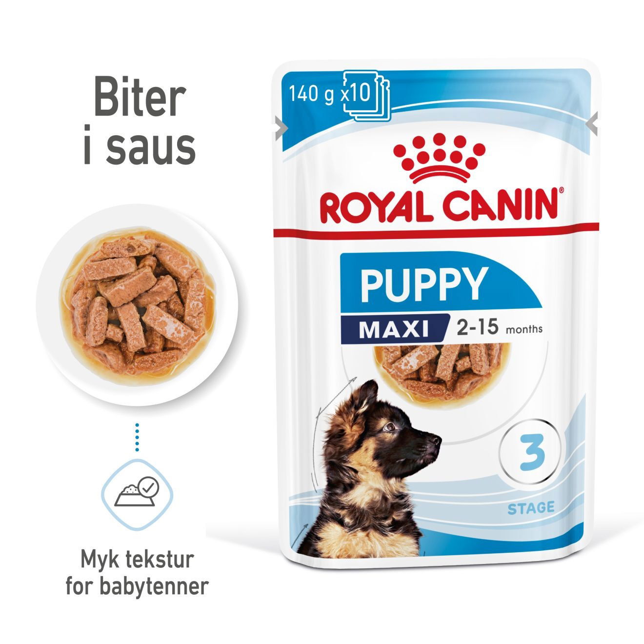 Royal Canin Maxi Puppy Gravy våtfôr til valp
