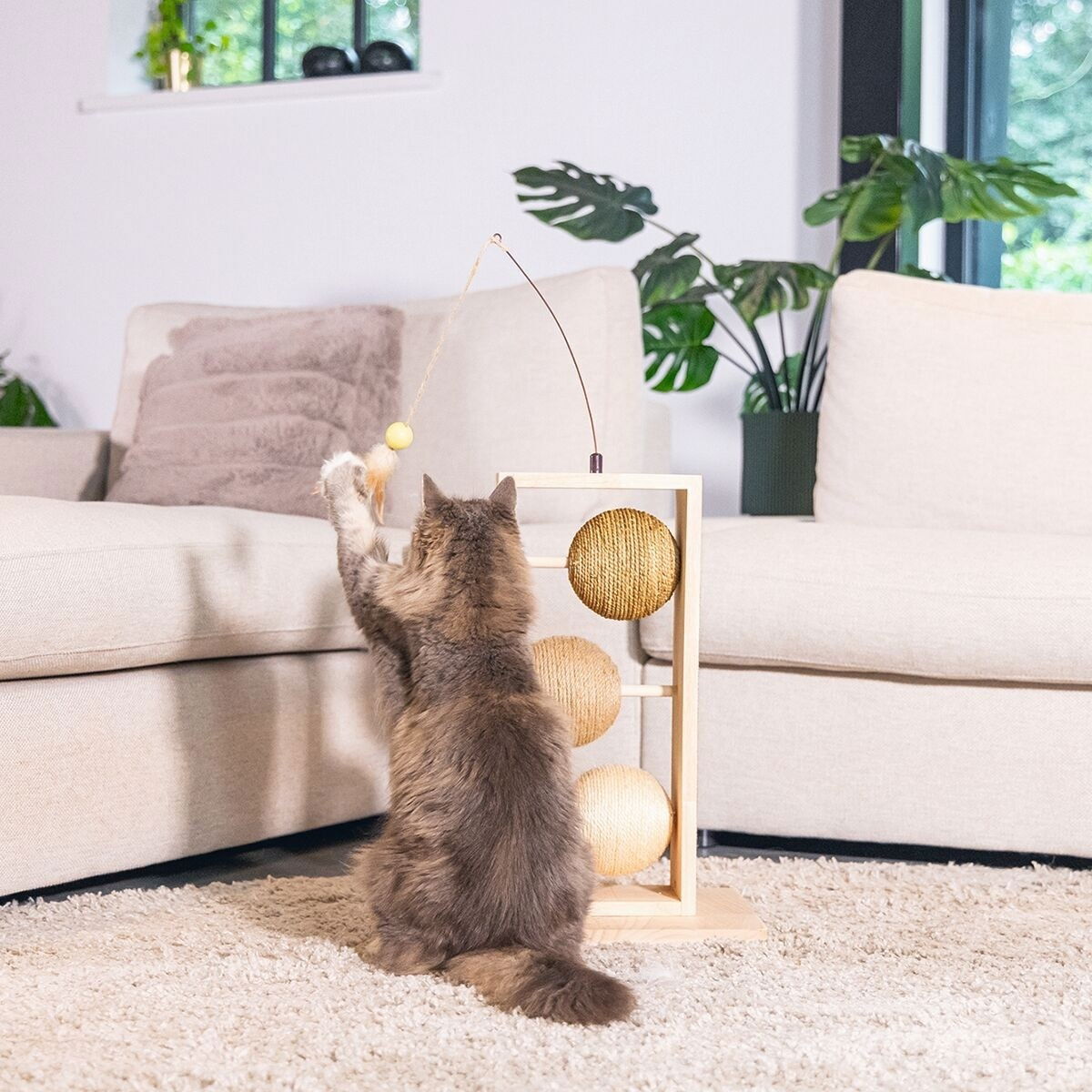 Designed by Lotte Wooden sctaching globes Lomax