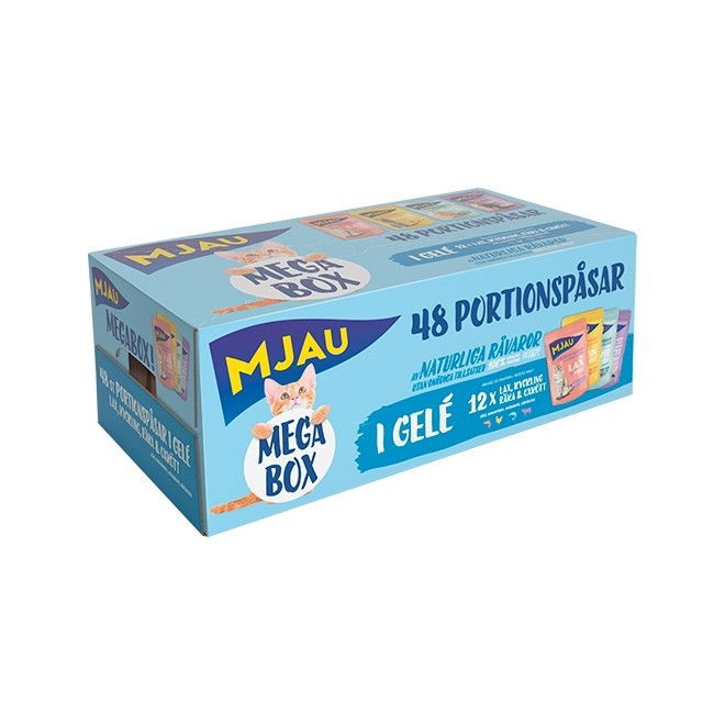 Mjau Megabox kjøtt og fisk i gelé