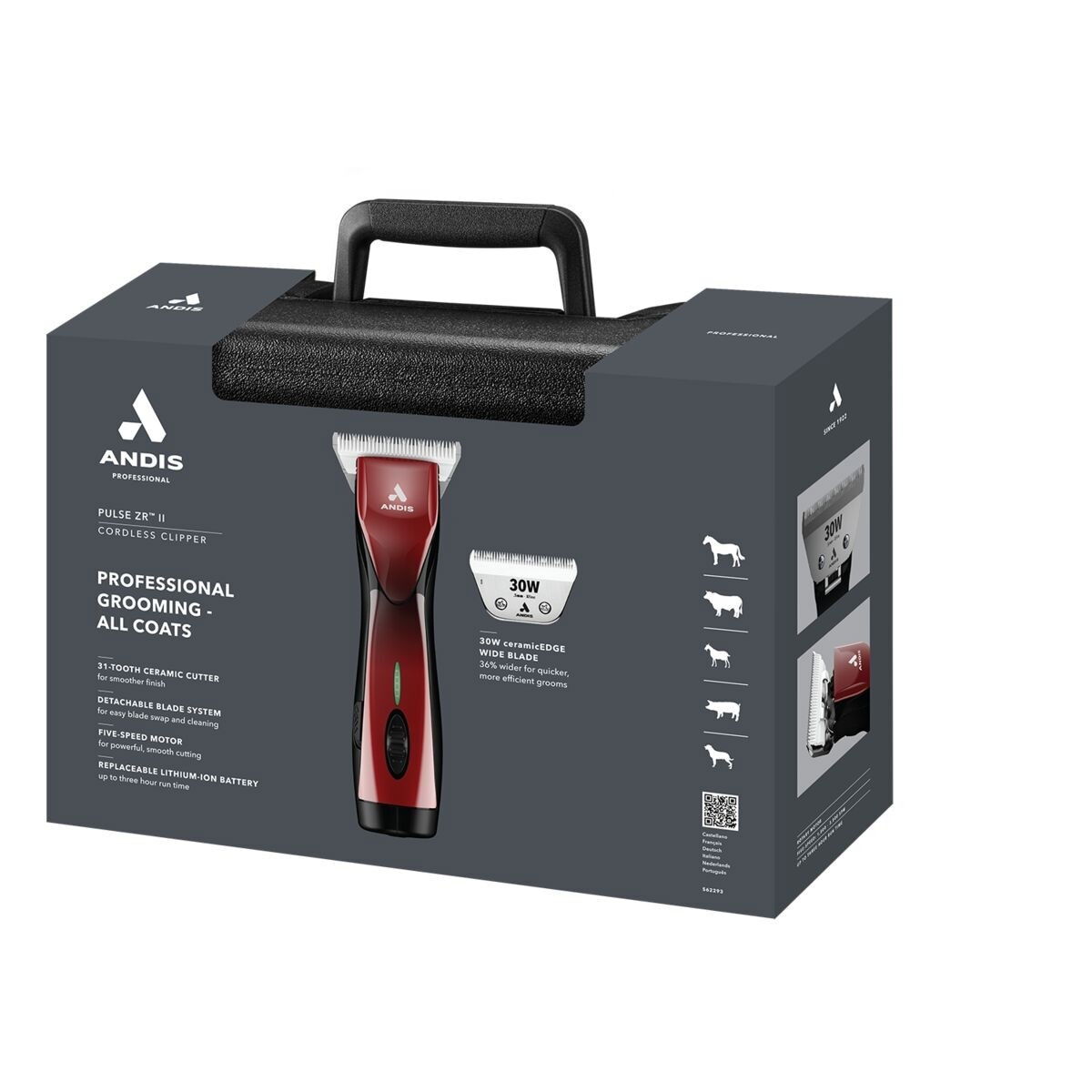 Andis Pulse ZR II Wide clipper red