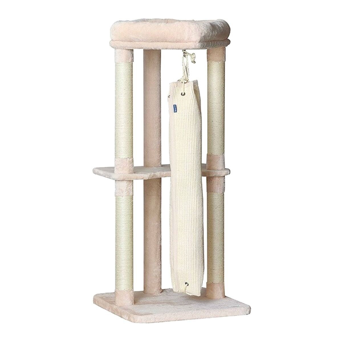 Quapas! Scratcher with climbing bag, beige 136cm