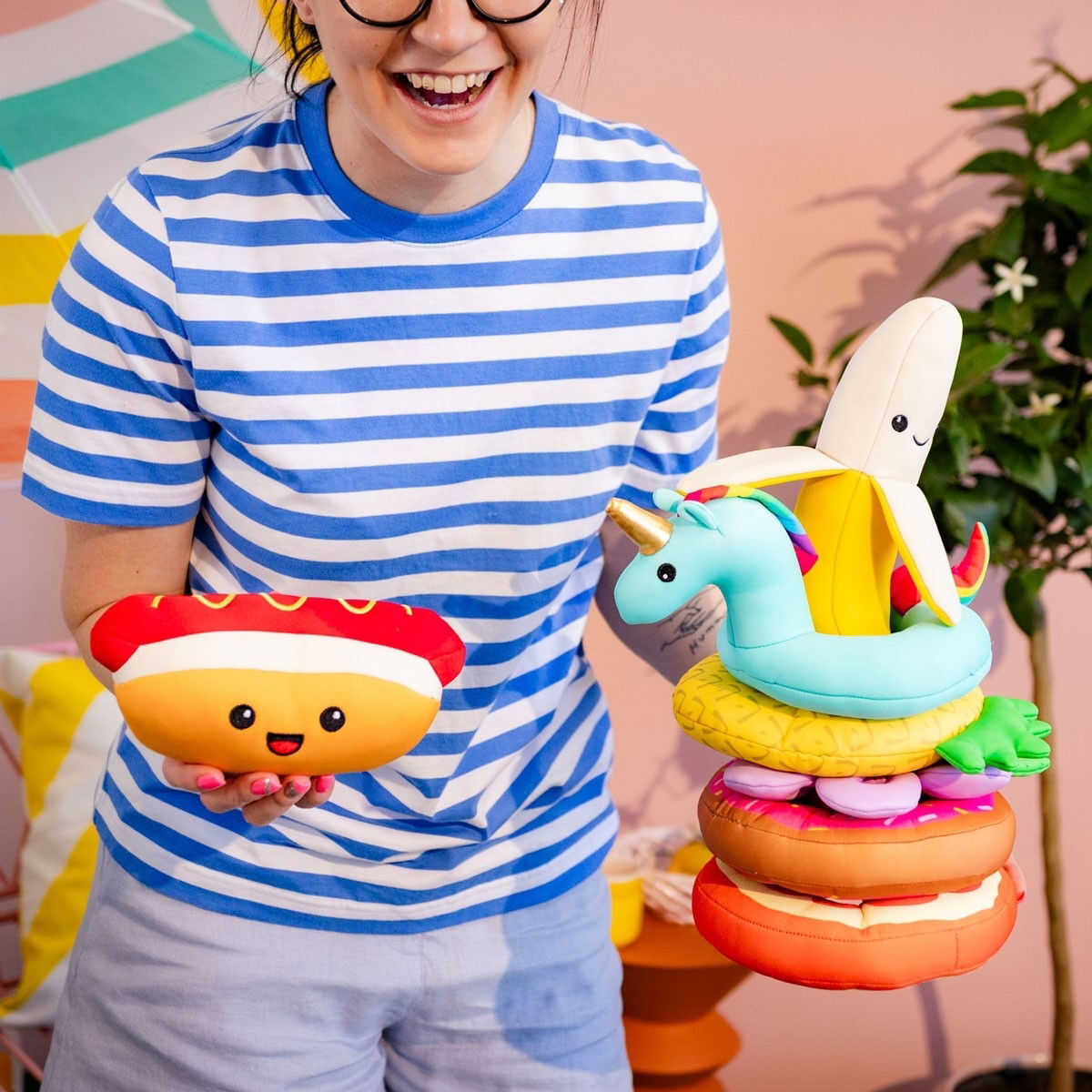 Little&Bigger Hot Summer floating soft happy hot dog