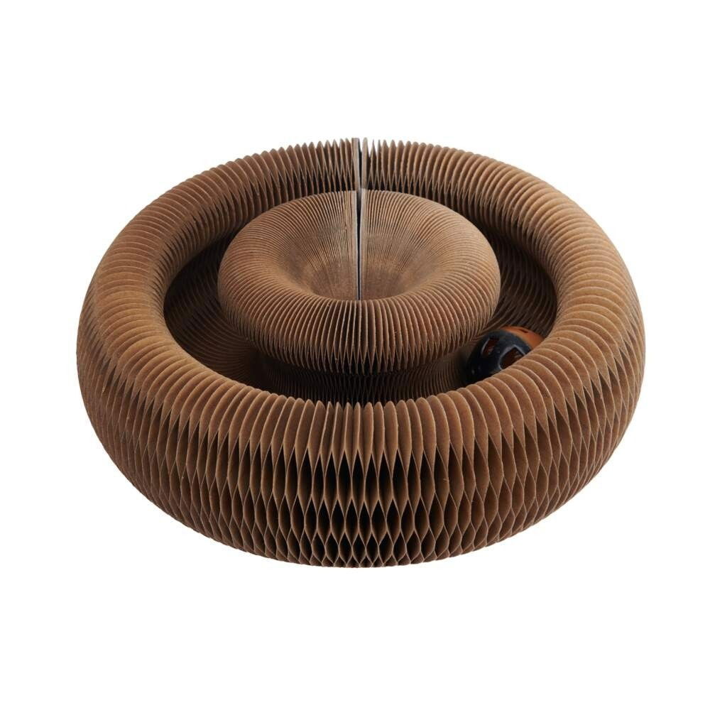 Little&Bigger Active Cat interactive toy & scratchboard with plastic ball and jingle