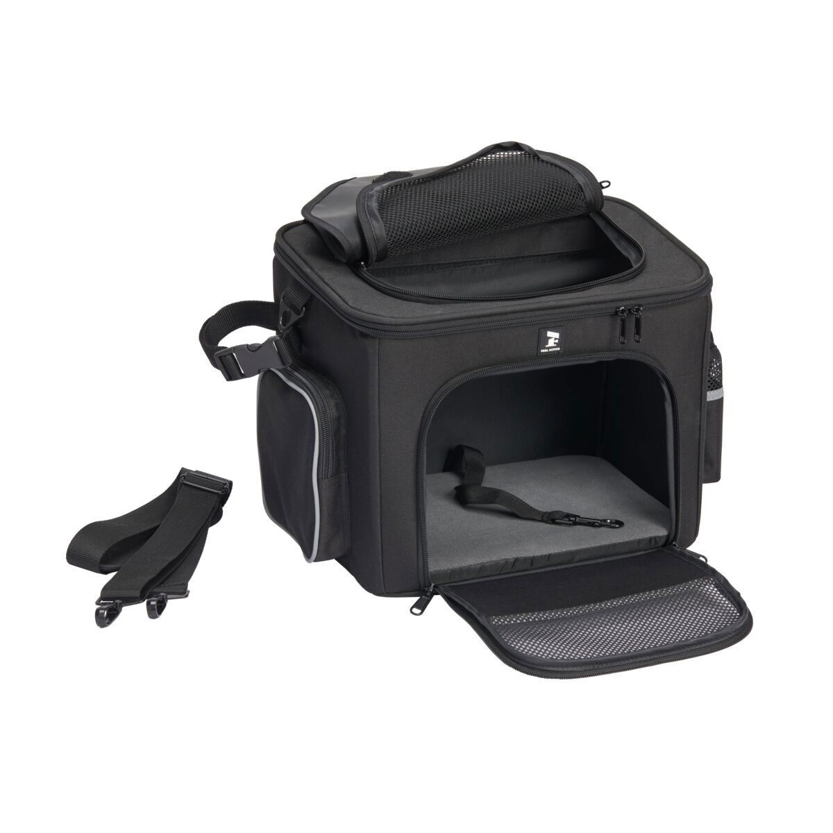 Feel Active Bicycle basket with metal rack black