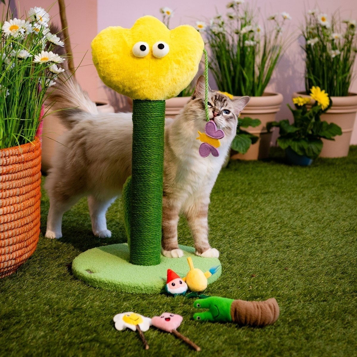 Little&Bigger Blossom tulip scratcher yellow