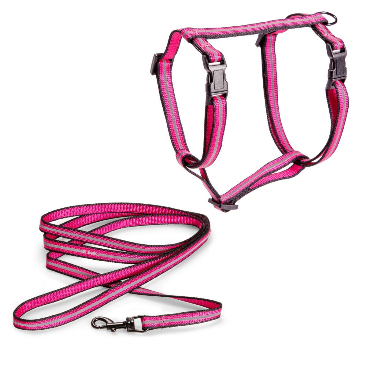 Basic Cat Reflective Harness Set Yellow