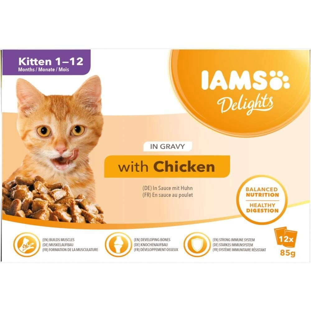 Iams Delights wet Kitten Gravy - Multibox 12