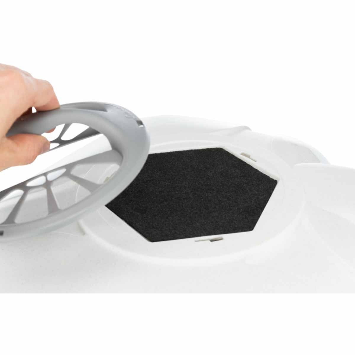 Trixie Maro corner litter tray, grey/gran